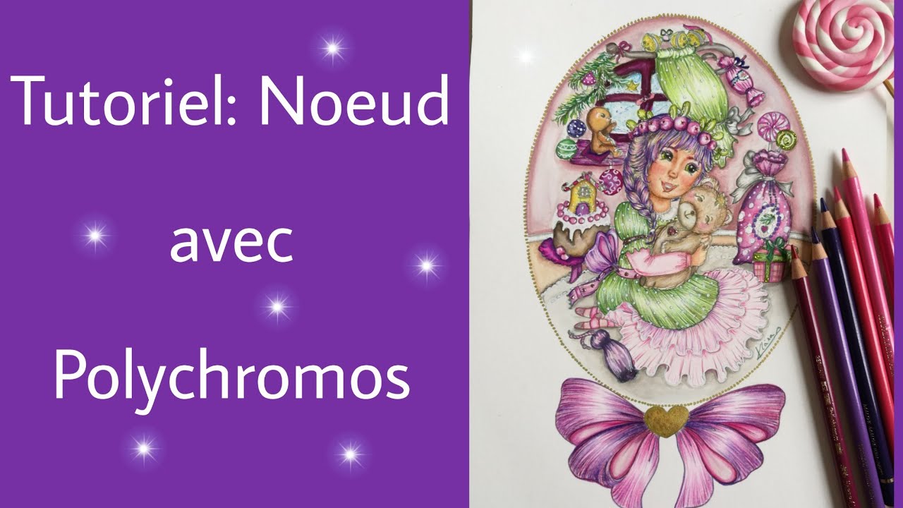 Tutoriel: Noeud avec crayons polychromos, dessin, art thérapie [ Klara Markova]