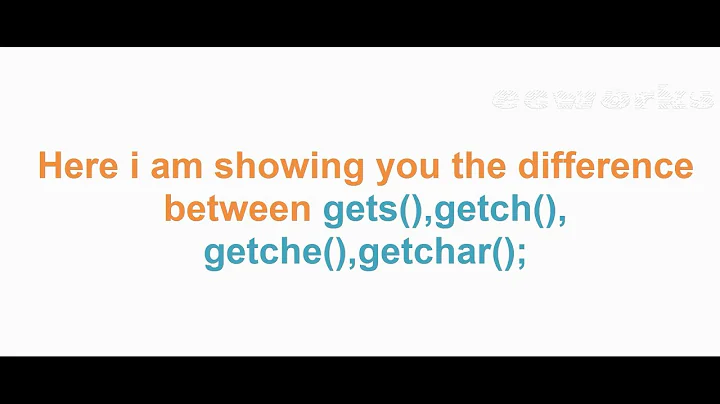 Difference between gets(),getch(),getche(),getchar()-c program tutorial