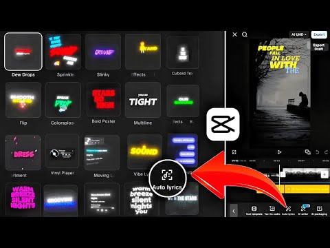 CapCut Auto Lyrics Editing Tutorial Auto Lyrics Video Editing in CapCut Capcut Lyrics Editing