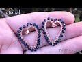 Diy easy and simple wire wrapped hammered earrings/heart stud earrings tutorial/ how to make jewelry