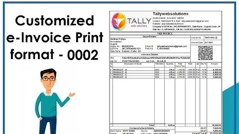 (Buy TDL Source Code Only Rs.360) e-Invoice Print Format 0002 with Seal and Signature in Tally Prime