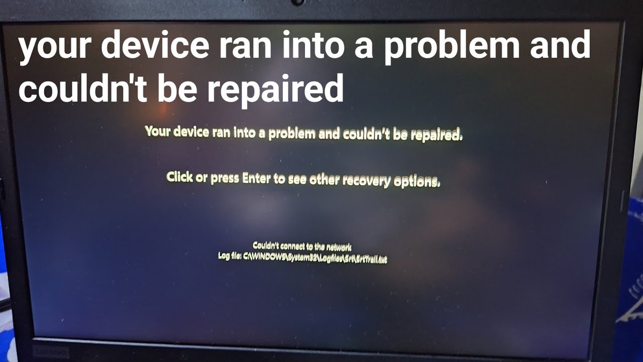your device ran into a problem and couldn't be repaired - YouTube