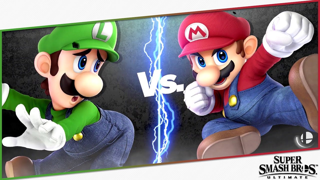 Против Луиджи. Smash Ultimate Luigi. Mario vs Luigi icon.