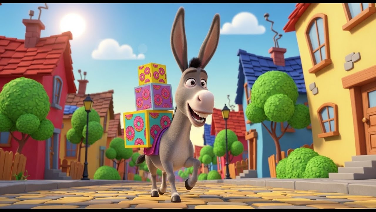 Осёл, который развозил пончики | Сборник лучших детских стишков и песен