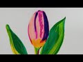 easy to draw and color with brush pen// how to color a tulip flower