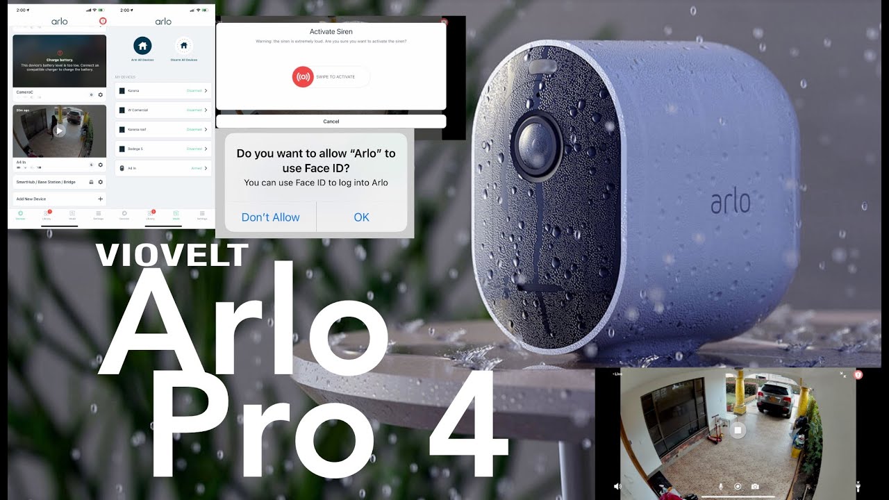 Arlo Pro 4 cámara seguridad Hogar Guía uso paso a paso. Instalar, grabar y  usar App Español 