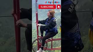 তারের উপরে সাইকেল চালায় Cycles over the wire 😇 #shorts #funny #trending