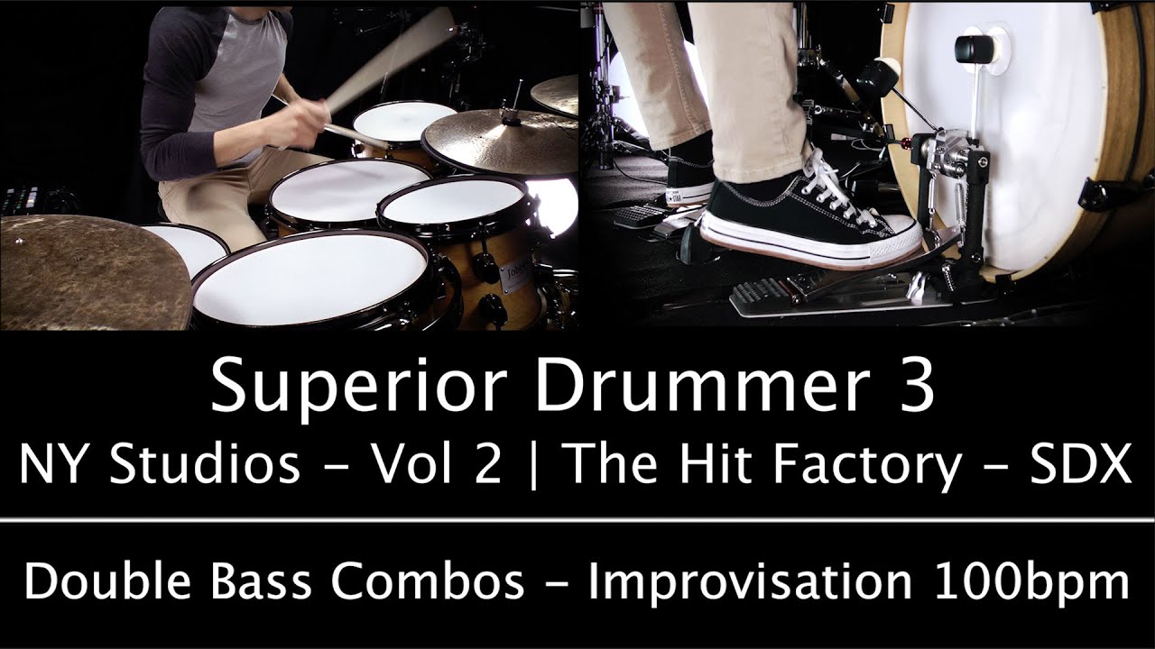 Double Bass Combos Improvisation | Superior Drummer 3 - The Hit Factory SDX - Luke Oswald