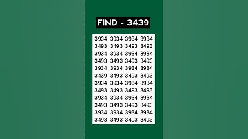 ASMR Eye Test 👁️ | Find 3439 Hidden Fast! | Most Relaxing Focus Challenge #Shorts