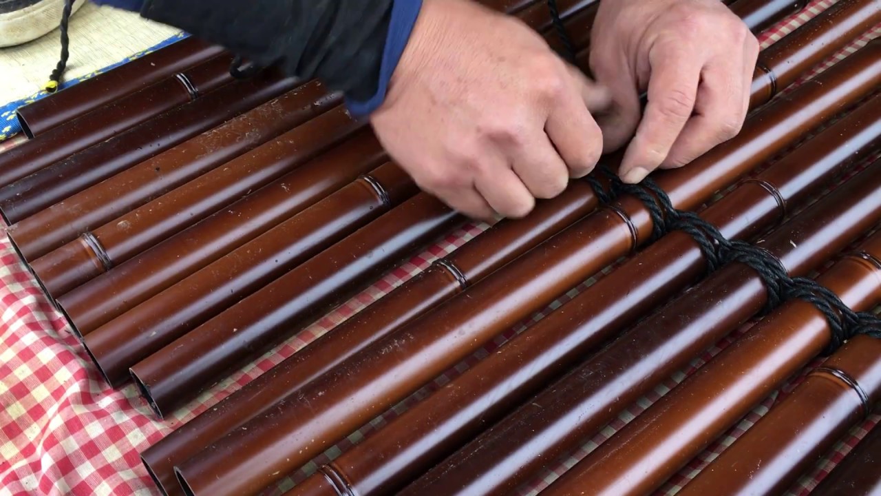 つくばいの竹蓋 しゅろ縄の編み方 浜松磐田湖西の造園庭造り Youtube