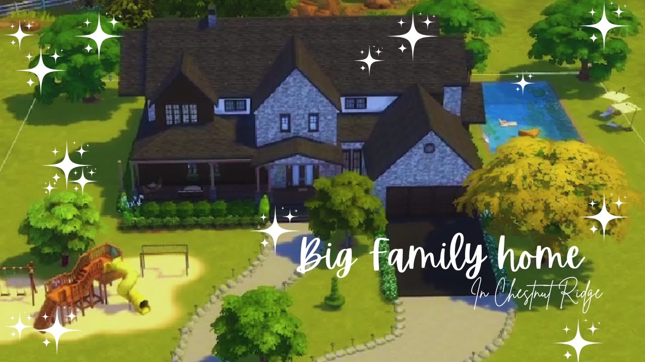 Building huge family home | The Sims 4 | Speed build | no CC