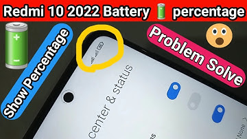 How to show Battery Percentage in Redmi 10 2022