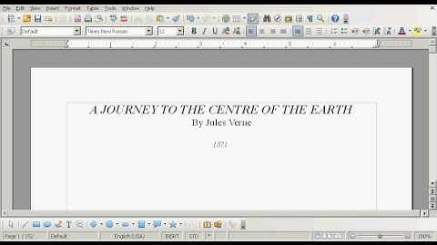 OpenOffice Tutorial: How to Create a Table of Contents