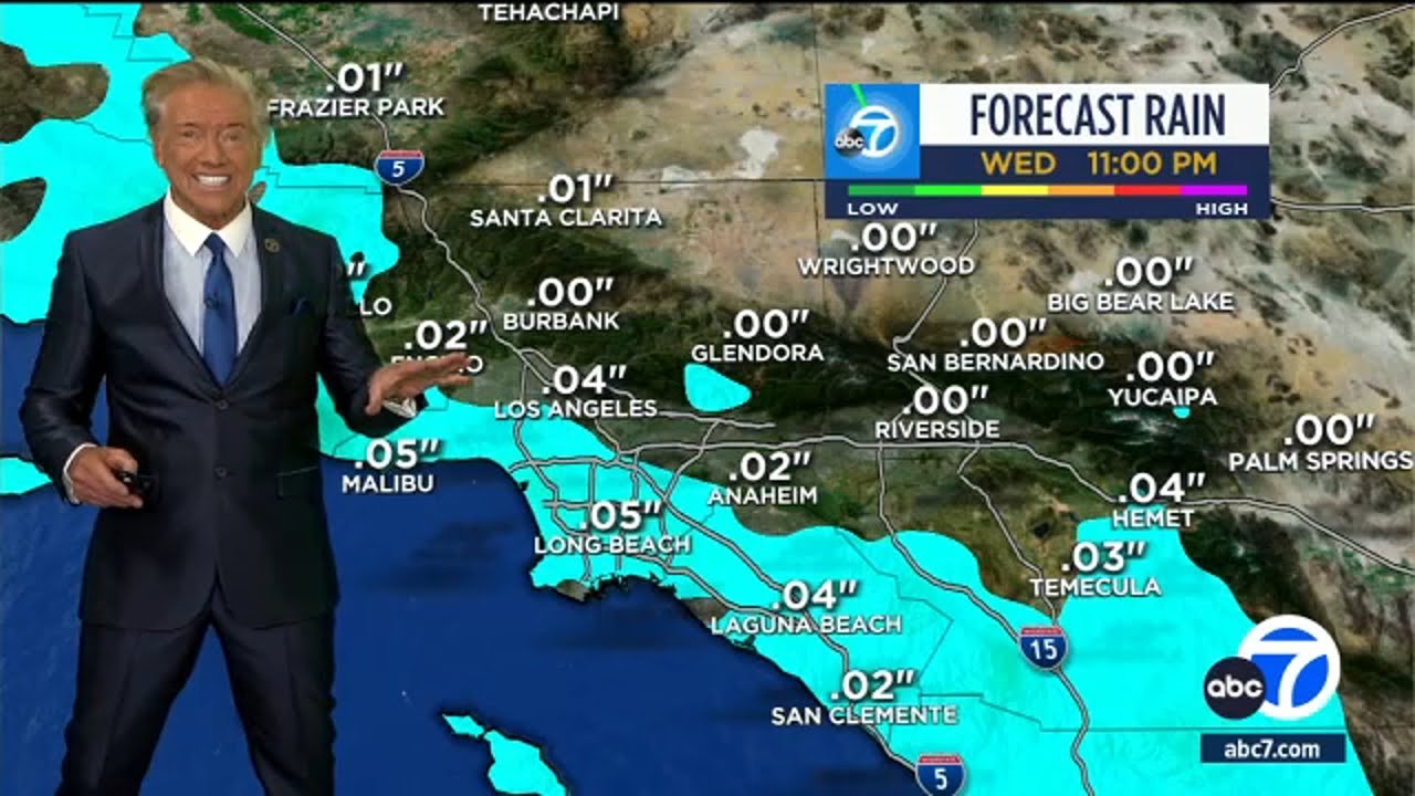 Light rain returns to SoCal Wednesday, but how long will it last? - YouTube