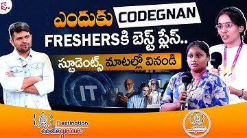 Student Feedback About Codegnan Institute |Job Placement |The Best Coding Institute@SumanTVNellore