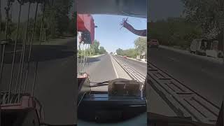 Полное видео. Встречное движение Автокрана камаз на срочный вызов #автокран