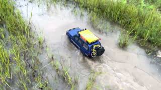 1/10 Scale RC : TOYOTA Land Cruiser LC80(SCX10 III Chassis) rainy day driving #12.