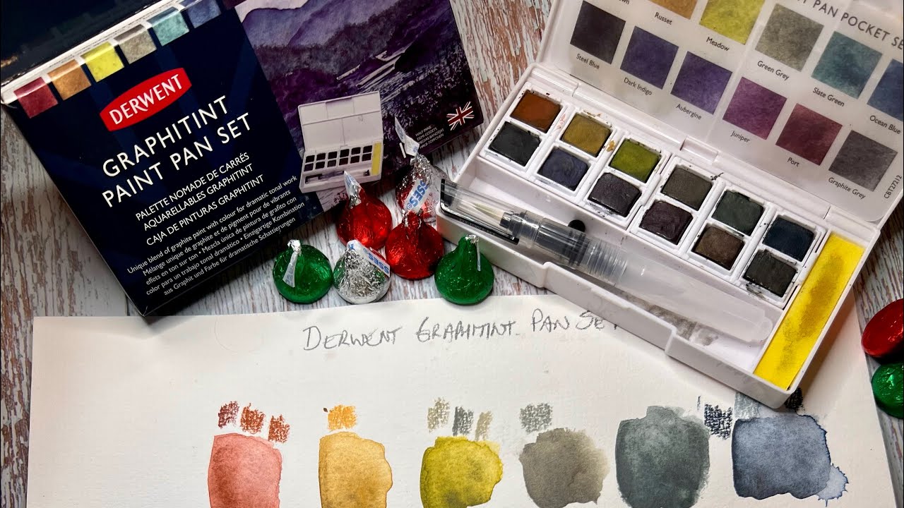 Graphitint Paint Pan Set by Derwent // Unboxing & Swatching 🎨 