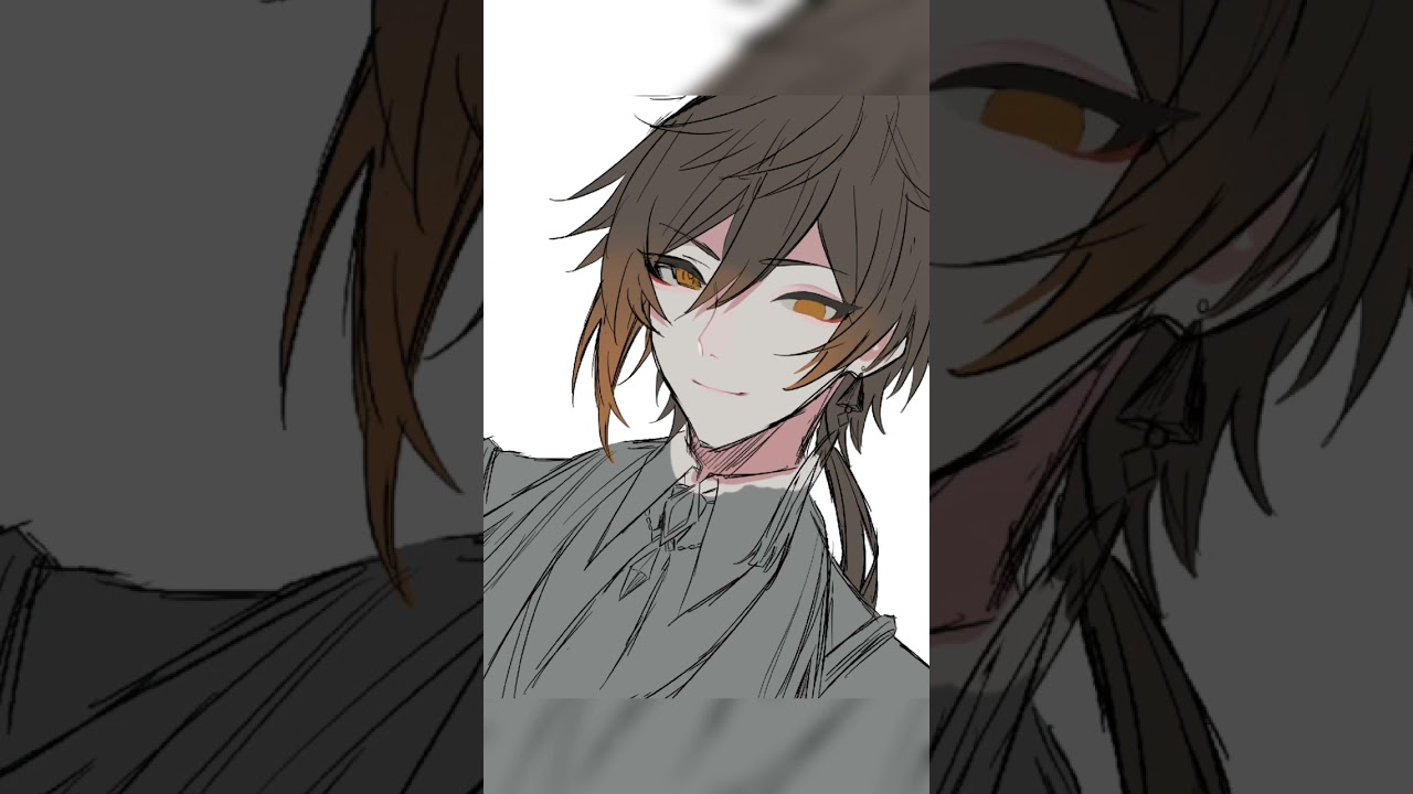 【メイキング】鍾離 Illustmaking Zhongli