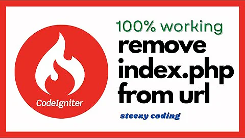 CodeIgniter Remove index.php From URL | 100% Working | Use .htaccess to remove index.php from URL