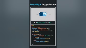 I Figured Out How to Create a DAY NIGHT Toggle Button with CSS! #css  #coding