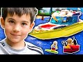 Lego City Boat Rescue Story! | Toy Ships and Sharks Pretend Play for Kids | JackJackPlays