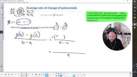 Average Rate Of Change Of Polynomials