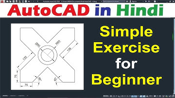 AutoCAD 2D Exercise Drawing Tutorial for Beginners