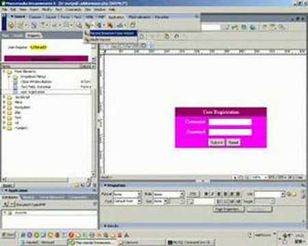 Create User Registration using PHP and Dreamweaver