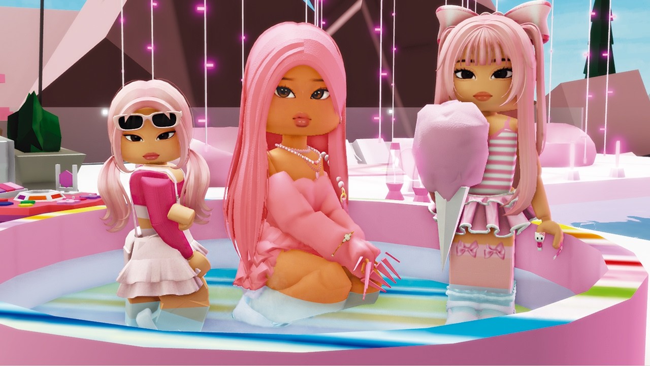 24 Horas De Color ROSA En Brookhaven ROBLOX