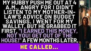 My Hubby Push Me Out At 4 a.m., Angry For I Didn&#39;t Listen To My MIL&#39;s Advice On Budget Savings...