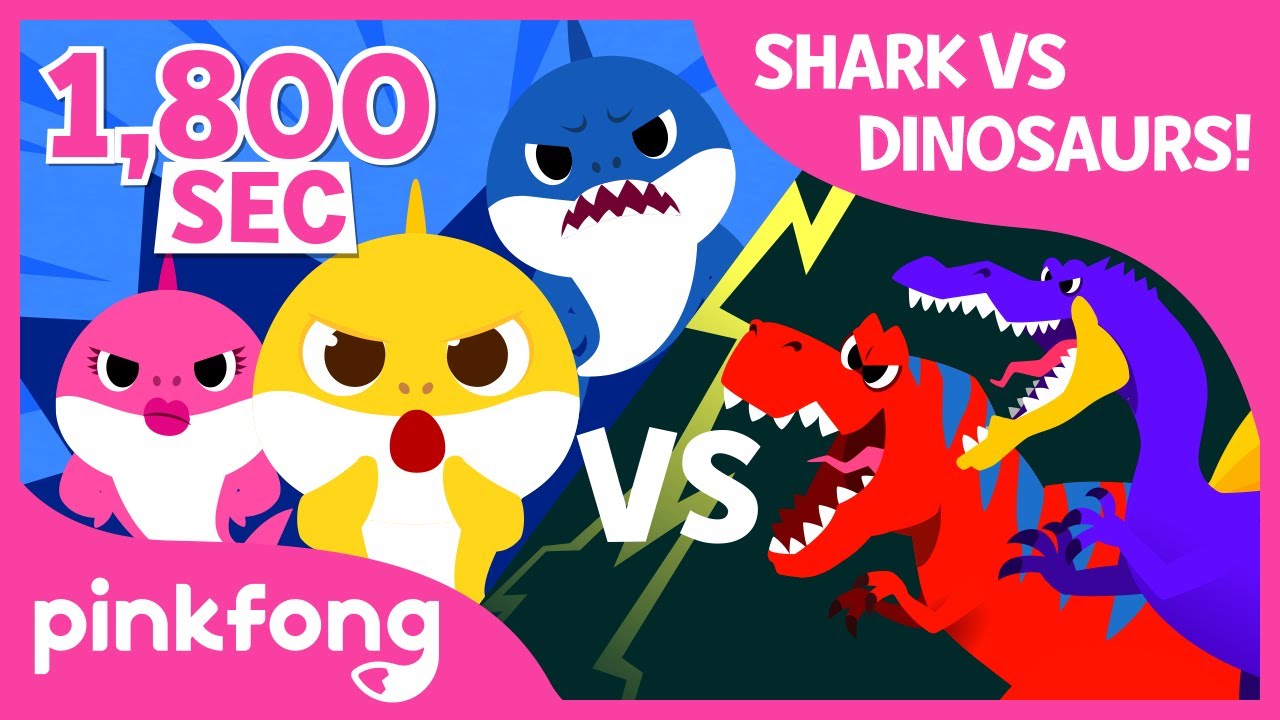 Baby Shark Vs Dinosaurs | +Compilation | April Fools Prank |  Best Nursery Rhymes For Kids