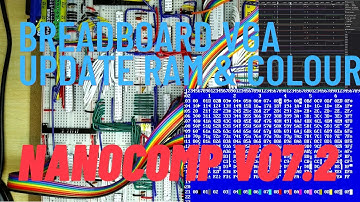 V07 Part 2 Breadboard VGA Controller Upgrade RAM & Colour Nanocomp 6809 8 Bit Breadboard Micro