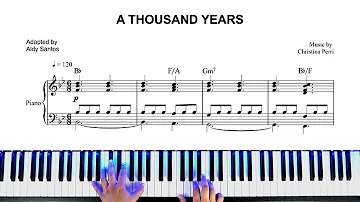 A Thousand Years - Christina Perri (Piano Cover) + Sheet music