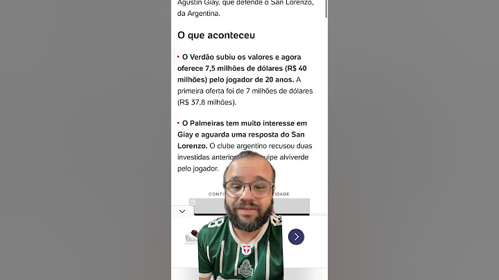 PALMEIRAS SOBE PROPOSTA POR AGUSTIN GIAY