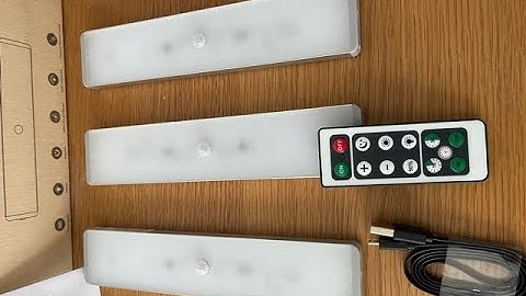 Motion sensor lights with remote controller.