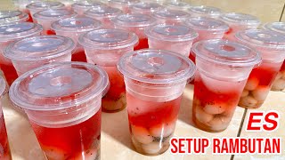 CARA MEMBUAT ES SETUP RAMBUTAN JELLY 60 CUPS