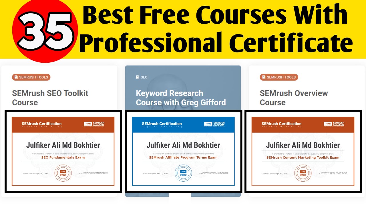 semrush courses