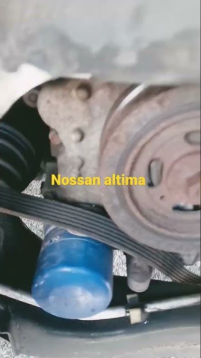 nissan altima power steering and belt - YouTube