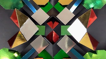 Complex abstract pop-up composition V3 - pop-up kaleidoscope