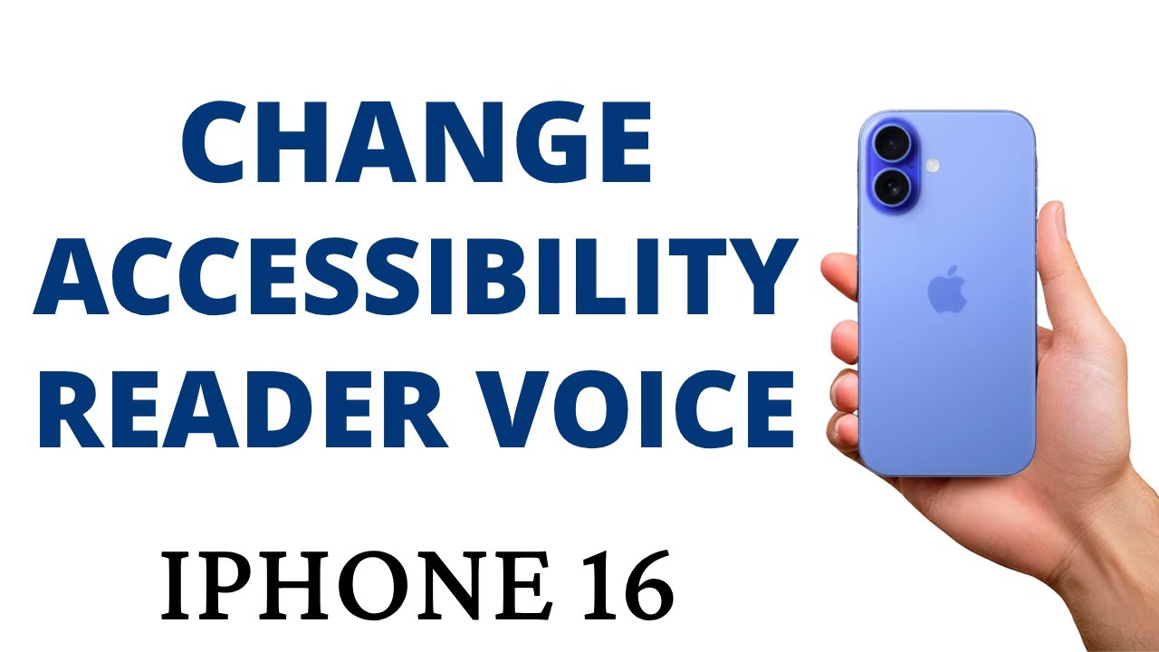 How to CHANGE the VOICE and LANGUAGE of the ACCESSIBILITY READER on the iPHONE 16!