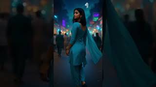 Late Night Anarkali Bazaar Elegant Stani Girl Walks In Style