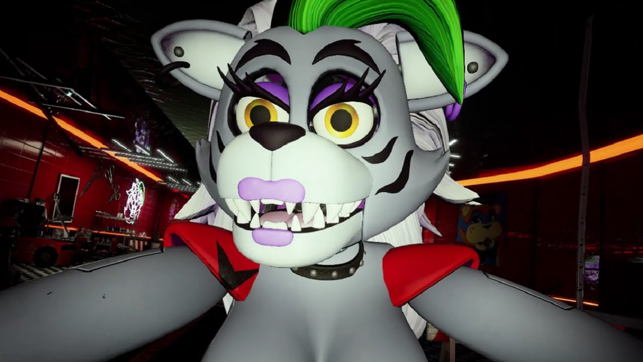Roxy naked in Five Nights at Freddys Security Breach