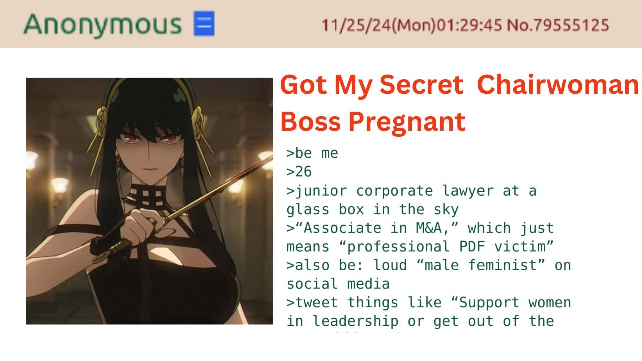 Got My Secret Chairwoman Boss Pregnant | 4Chan Greentext Stories
