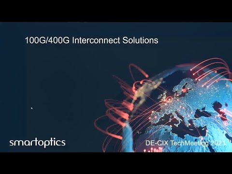 DE-CIX virtual TechMeeting 2021: 100G/400G interconnect solutions