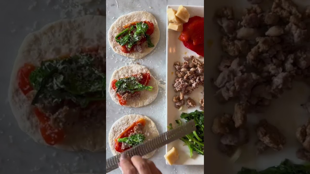 Delicious Italian Sausage Rolls💗stuffed w/roasted red peppers, rapinis,roasted garlic & parmigiano.