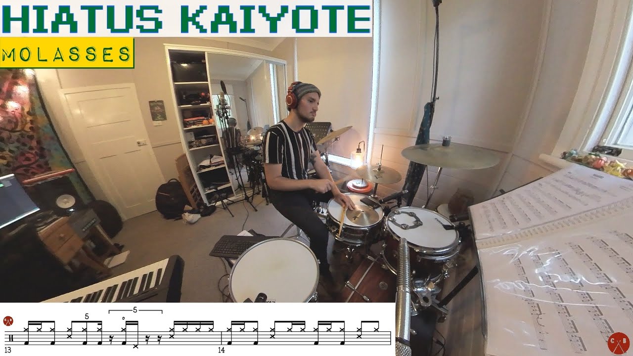Molasses Drum Cover Hiatus Kaiyote LIVE TRANSCRIPTION YouTube