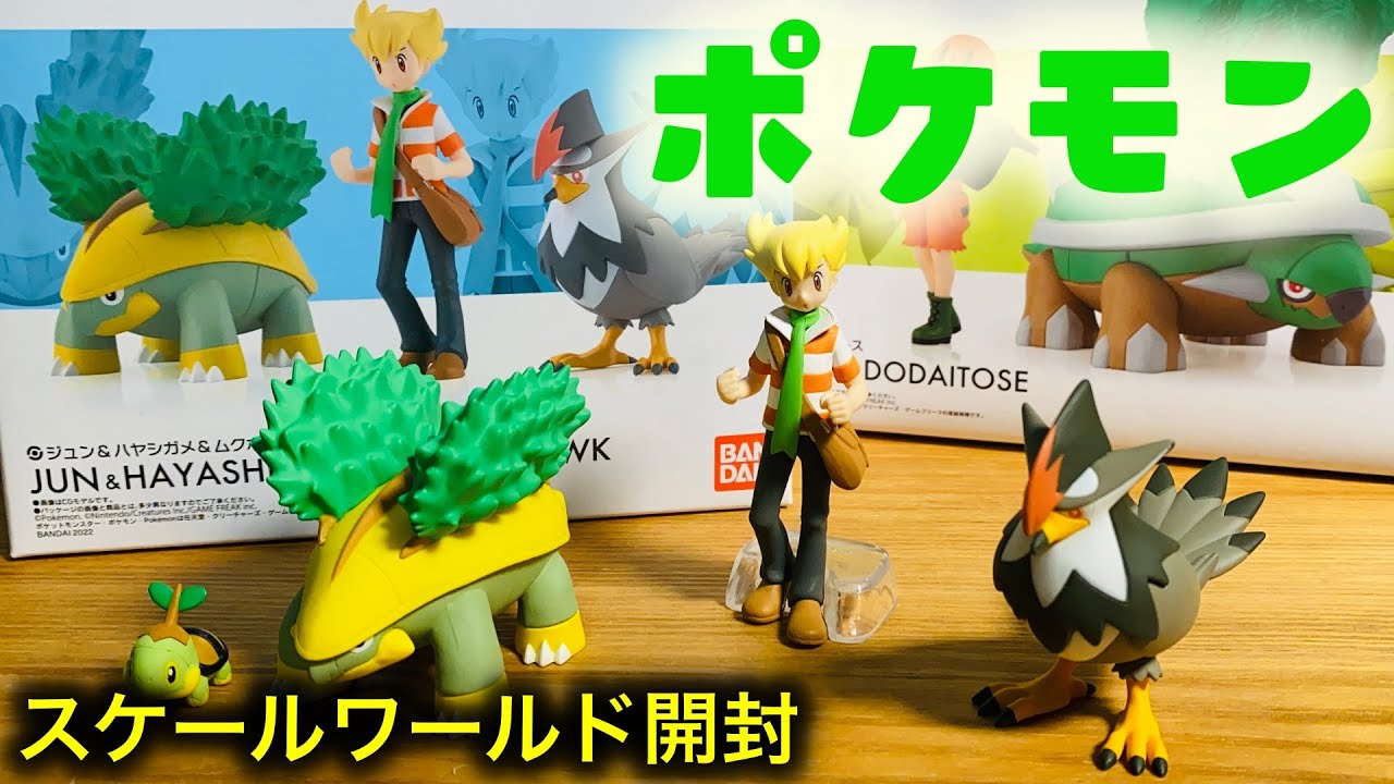 新発売】ポケモンスケールワールド ジュン&ハヤシガメ&ムクホーク 3人 