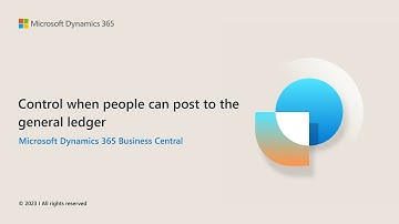 Control when people can post to the general ledger