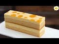 Mango Chiffon Mousse Cake 芒果戚风慕斯蛋糕 Mousse et Gâteau mousseline à la mangue